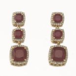 A Pair of Ruby and Diamond Earrings, AIG Report