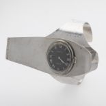 Modernist Watch by Gubelin "Lady G" with Sterling Cuff Bracelet