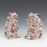 Two Japanese Porcelain Frogs, "Contemplation and Relaxation", by YaYou Zhen Cang