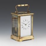 French Brass Repeater Carriage Clock by H. Acier, ca. late 19th Century