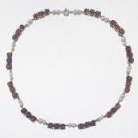 Ladies' Gold, Amethyst and Pearl Necklace