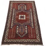 Semi-Antique Fine Hand Knotted Caucasian Runner, ca. 1960's