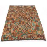 Very Fine Hand Knotted Kilim "Psychedelic" Carpet