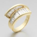 Ladies' Gold and Diamond "Bypass" Ring