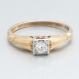 Ladies' Retro Two-Tone Gold and Diamond Ring