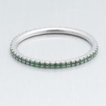 Platinum and Emerald Eternity Band