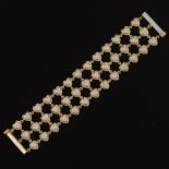 CASSIS Ladies' Gold and Diamond Hearts Bracelet