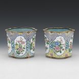 Pair of Peking Enameled Planters