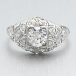 Ladies' Edwardian Platinum and Diamond Ring