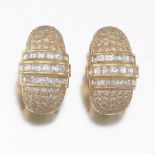 Ladies' Pair of Gold and Diamond Ear Clips