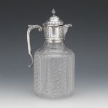 Sterling Silver and Crystal Claret, Charles Edward, London, 1885