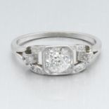 Ladies' Edwardian Platinum and Diamond Ring