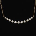 Ladies' Italian Gold and Diamond Necklace