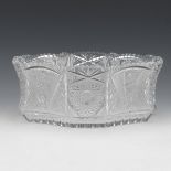 Figured Brilliant Cut Crystal Bowl Centerpice