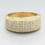 Ladies' Vintage Italian Gold and Diamond Arch Ring