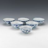 Six Glazed Porcelain Bowls