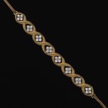 Ladies' Jabel Braided Links Two-Tone Gold and Diamond Bracelet with Extensions