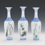 Three Eggshell Vases