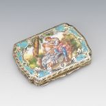 Enameled .800 Silver Ladies' Compact, Ca. 1950's