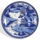 Japanese Large Porcelain Blue and White Imari Charger