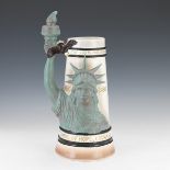 American Centennial Anniversary of the Statue of Liberty Porcelain Oversized Stein