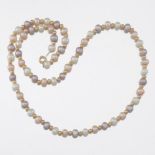 Ladies' Gold and Pastel Color Pearl Necklace