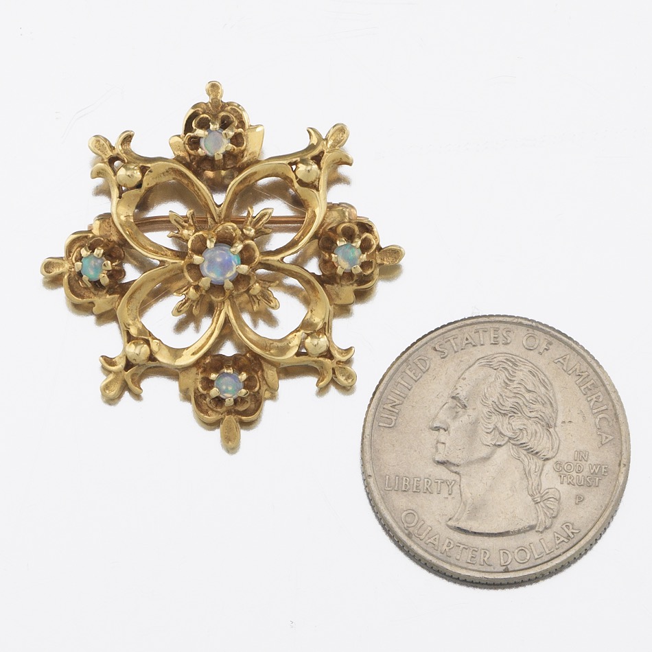 Ladies' Victorian Gold and Opal Ornate Pin/Brooch - Image 2 of 6