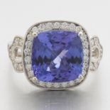 Ladies' Tanzanite and Diamond Ring