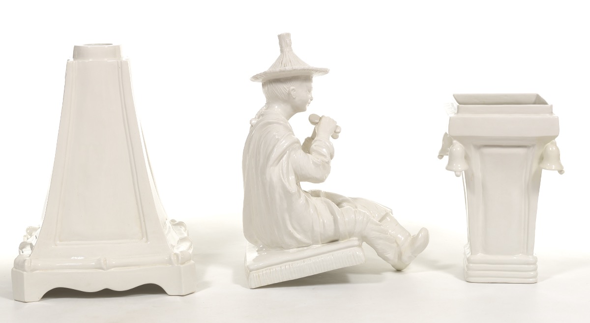 Ceramic Sculpture of a Boy on a Pedestal - Image 4 of 8