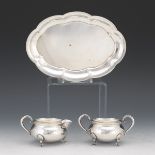 Sterling Silver Creamer and Sugar with Tray
