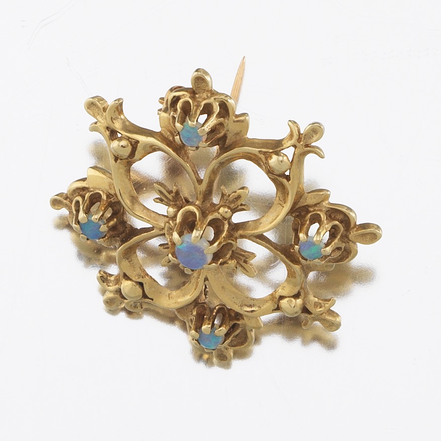 Ladies' Victorian Gold and Opal Ornate Pin/Brooch - Image 4 of 6