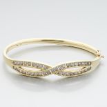 Ladies' Gold and Diamond Eternal Love Knot Bangle