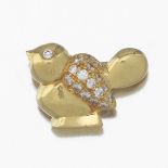 Ladies' Nemacolin Woodlands Gold and Diamond Ornithological Pin/Brooch
