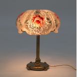 Pairpoint Puffy Roses and Trellis Lamp
