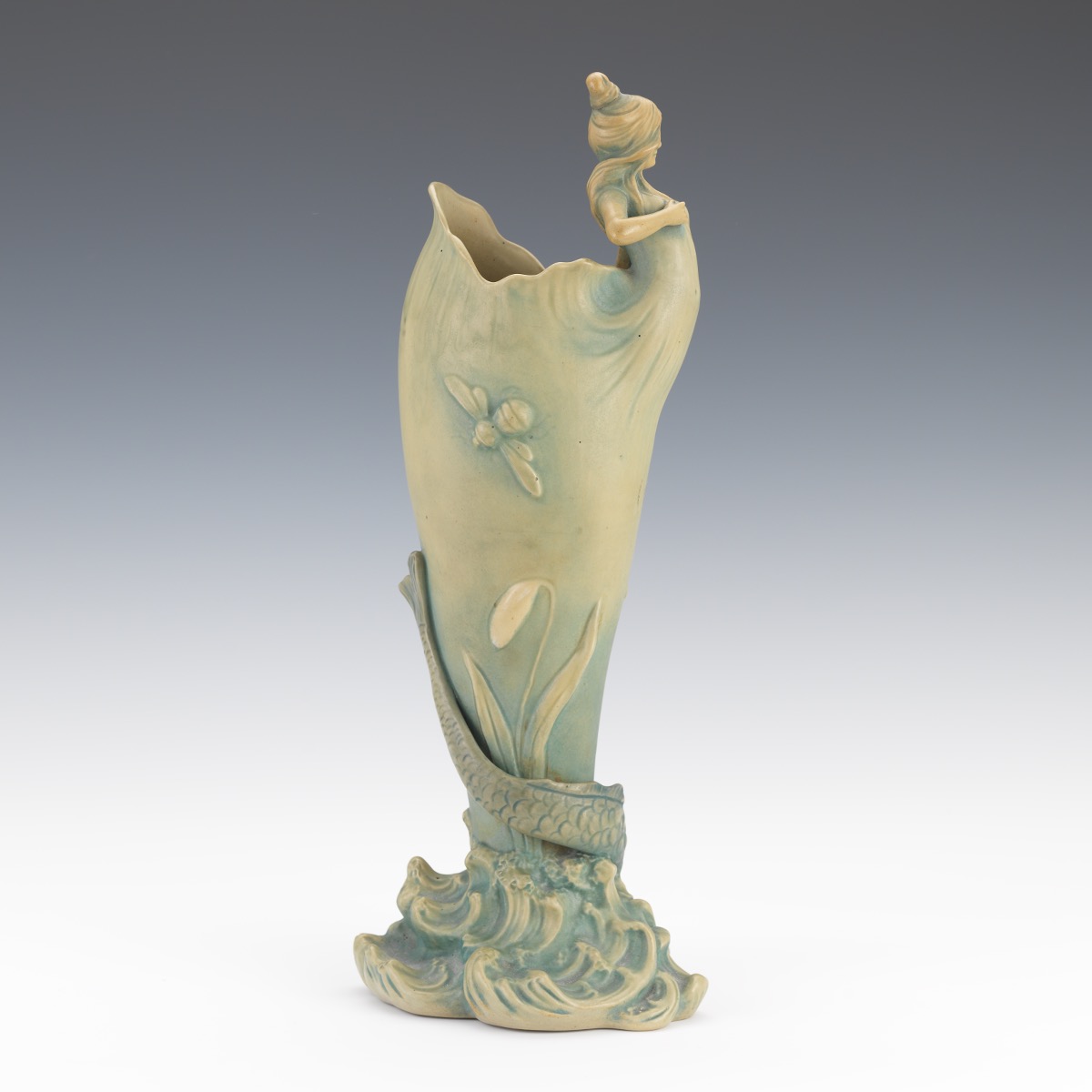 Another Bernard Bloch Art Nouveau Sea Nymph Vase - Image 4 of 7