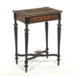 French Marquetry and Ebonised Wood and Ormolu Vanity Table, ca. 19th Century
