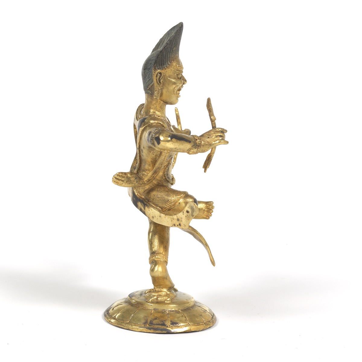 Tibetan Gilt Bronze Sculpture of Goddess KurukullÄ - Image 3 of 7