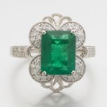 Ladies' 3.73 ct Emerald and Diamond Ring