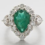 Ladies' 3.34 ct Emerald and Diamond Ring, GIA Report
