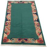 Vintage Fine Hand Knotted Art Deco Style Chinese Carpet