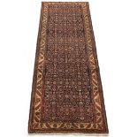 Semi-Antique Very Fine Hand Knotted Mahal Runner