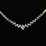 Ladies' Vintage Two-Tone Gold and Diamond Necklace
