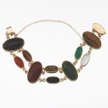 Ladies' Gold and Multi Gemstone Scarab Bracelet