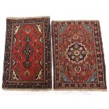 Semi-Antique Two Fine Hand Knotted Zanjan Carpets