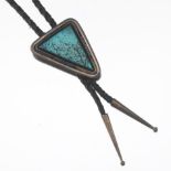 Sterling Silver and Spider Turquoise Bolo Tie