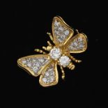 Ladies' Gold and Diamond Butterly Pin/Brooch