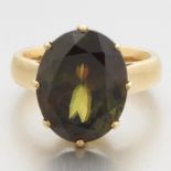 Ladies' English Gold and 8.00 ct Sphene Gem Cocktail Ring