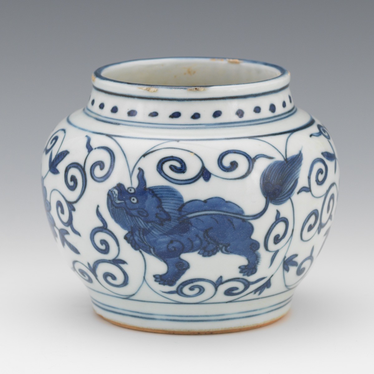 Chinese Porcelain Blue and White Jar, Apocryphal Wanli Marks