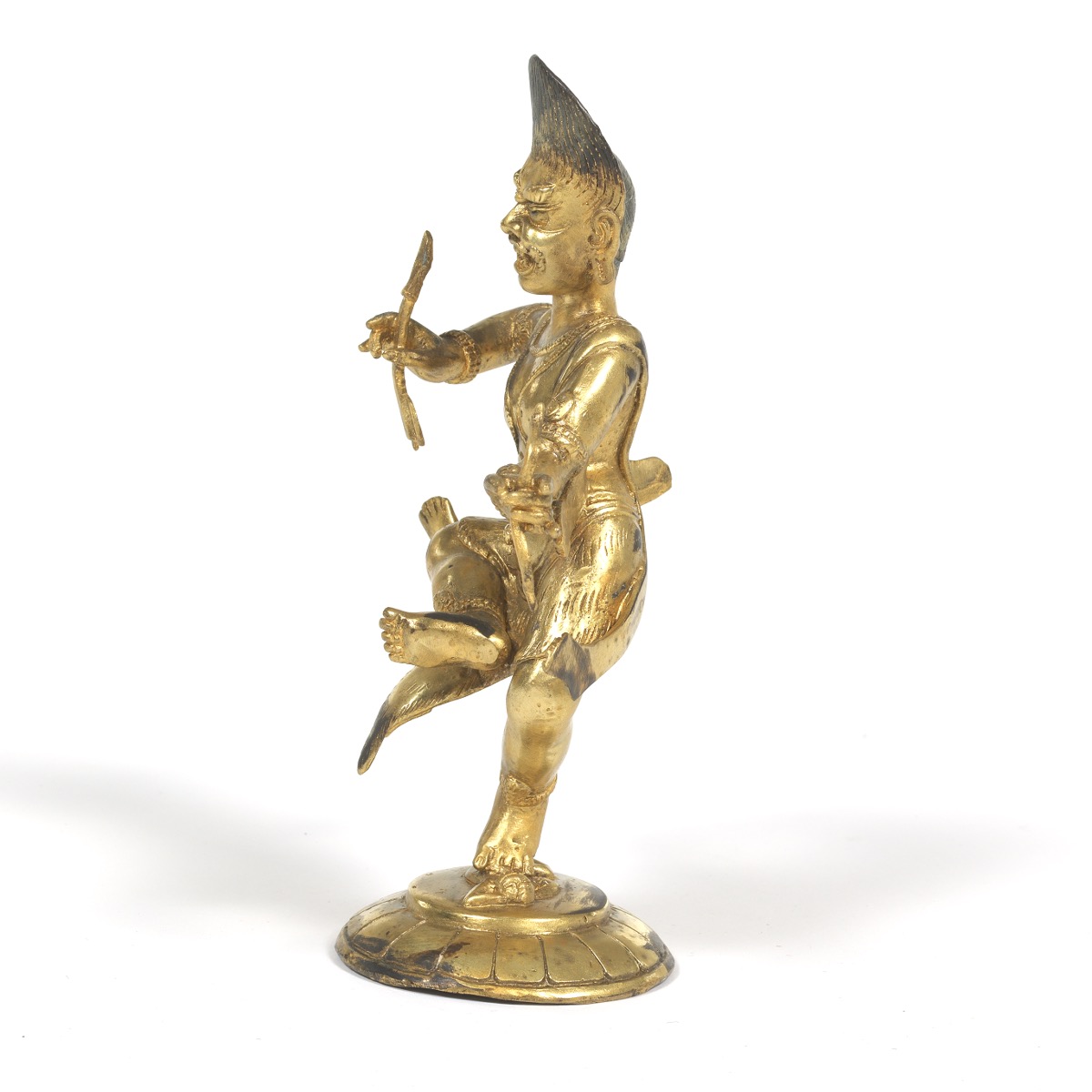 Tibetan Gilt Bronze Sculpture of Goddess KurukullÄ - Image 5 of 7