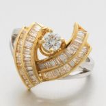 Ladies' Vintage Two-Tone Gold and Diamond Ring